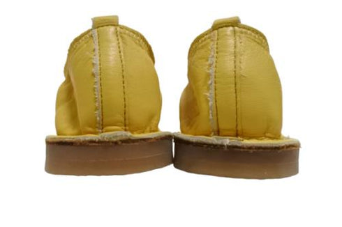 【モモ MO-2 イエロー】ぺたんこ柔らか本革シューズ